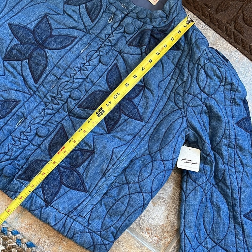 Free People Quinn Quilted Jacket Indigo Combo Size Small NWT - Picture 12 of 15